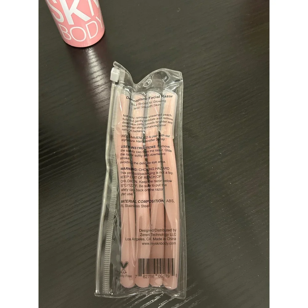SKNBODY Hair Identifier Spray and Dermaplane Facial Razors for Women